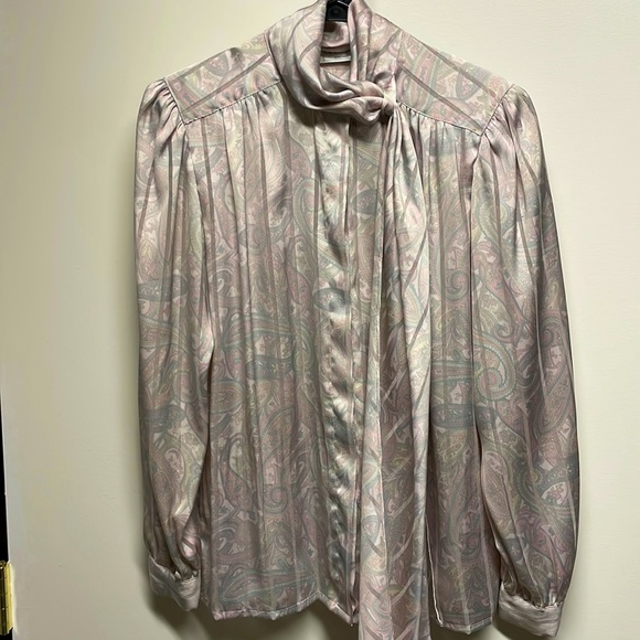 La Cine Classic vintage blouse with scarf - Picture 1 of 5